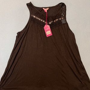 Candie’s Embellished Crochet Tank - XL
